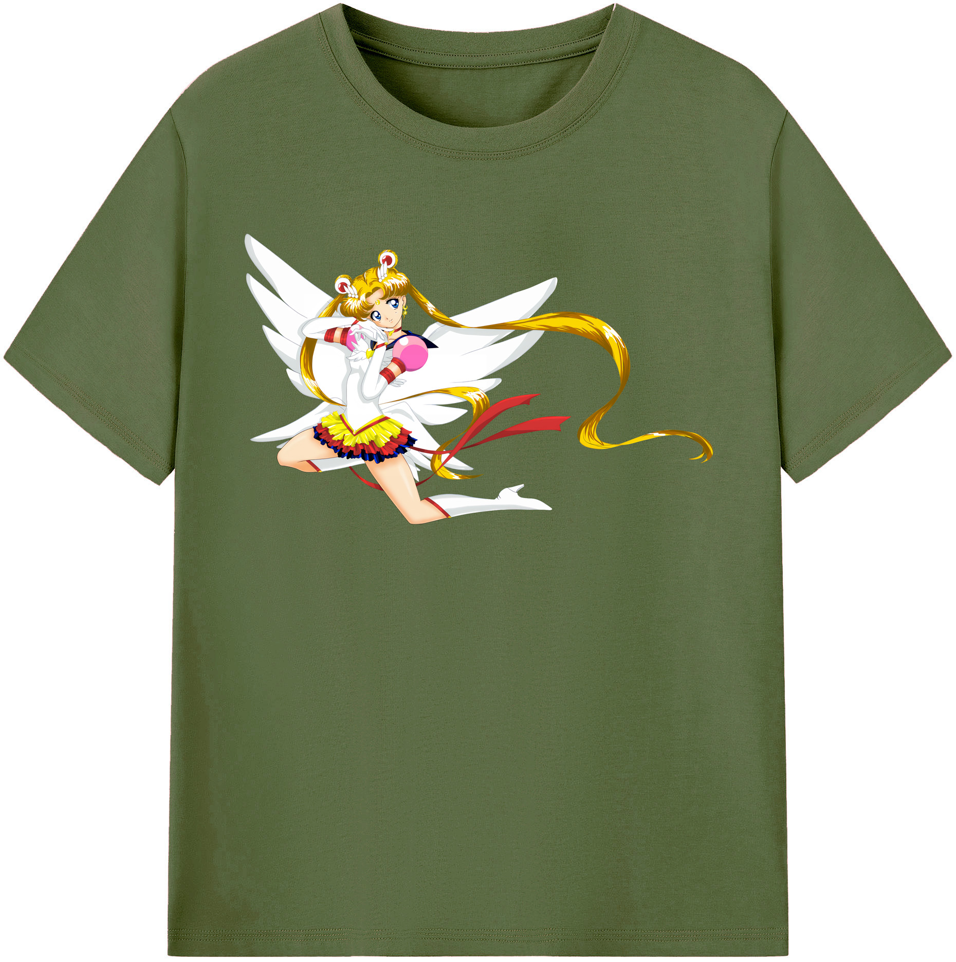 （画像用） 美少女戦士セーラームーン 月野 うさぎ つきの うさぎ Sailor Moon Tsukino Usagi 綿100％半袖Tシャツ（フロントプリント）